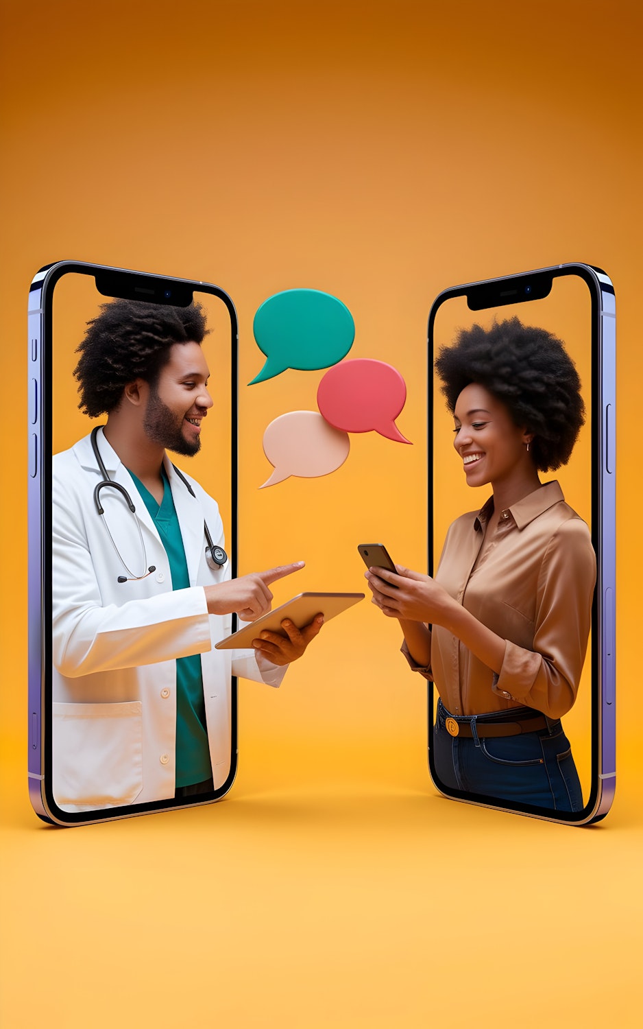 Lekarz prowadzący konsultację z pacjentem za pośrednictwem wideorozmowy, ilustrując nowoczesne podejście do e-medycyny i wystawiania e-zwolnień.