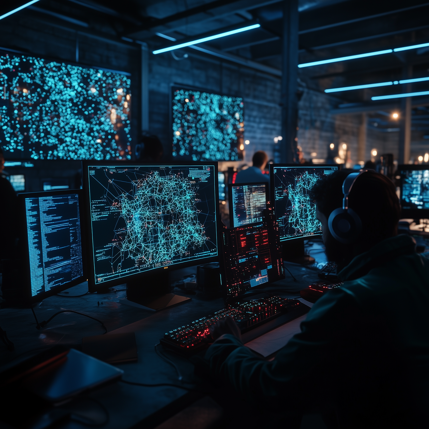 Przedsiębiorca przeglądający dokumenty lub przepisy dotyczące bezpieczeństwa danych i zgodności prawnej na tablecie, symbolizujący dbałość o regulacje.