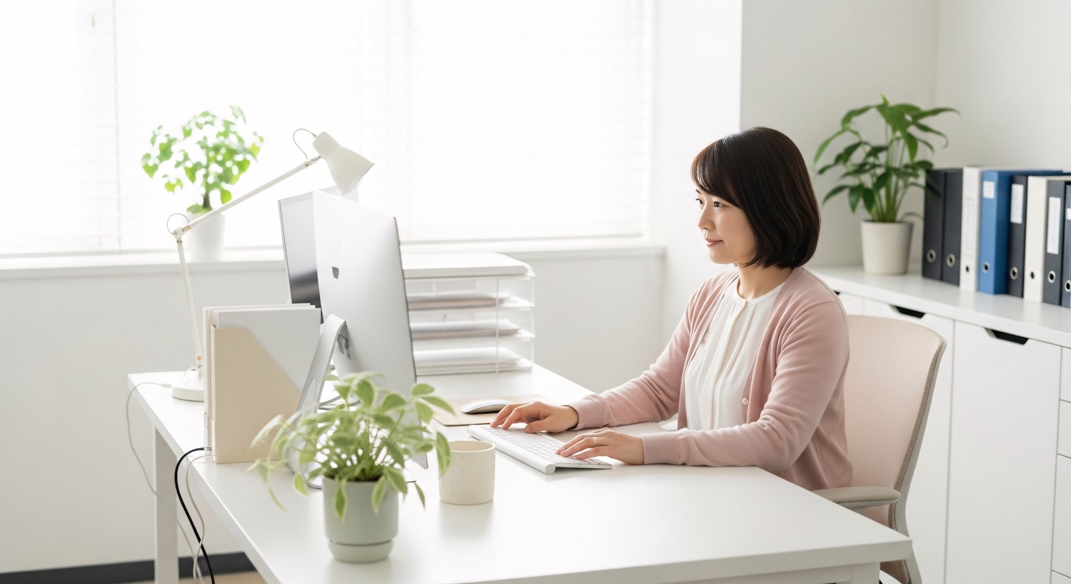 Kobieta przeglądająca dokumenty finansowe i kalkulator, symbolizująca planowanie budżetu i kosztów związanych z rejestracją firmy.