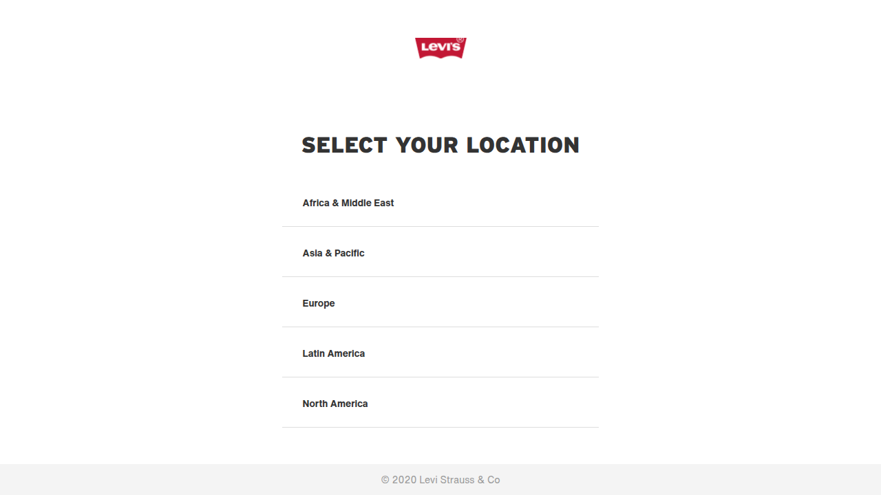 Strona główna sklepu internetowego Levi's, przykład marki premium w e-commerce.