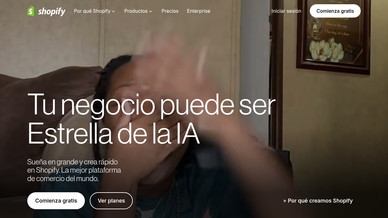 Strona główna Shopify, platformy e-commerce idealnej dla początkujących przedsiębiorców.