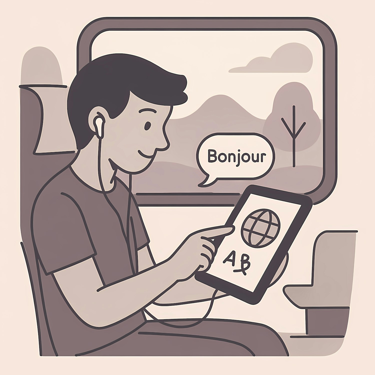 Photo of a person watching a tutorial on their phone while commuting — illustrates the article's point about offline learning.